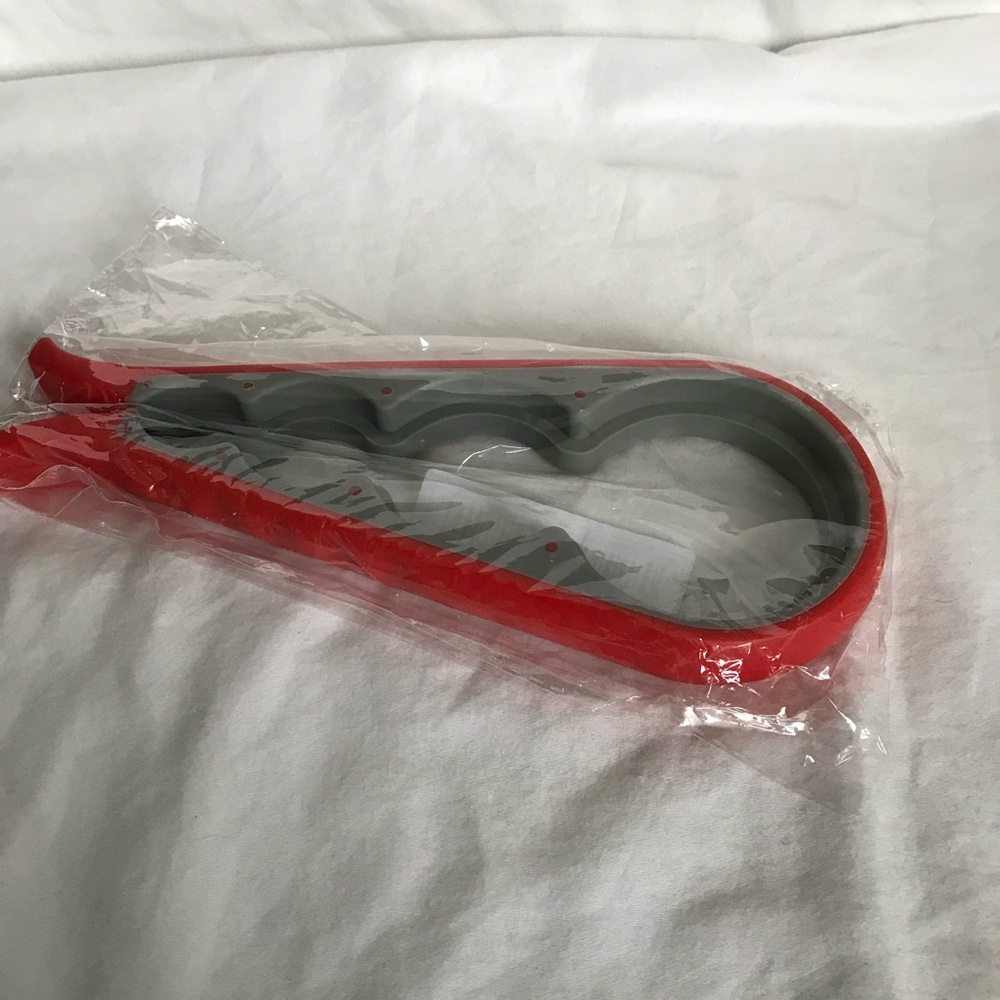 Jar Opener Bottle Opener Red and Gray